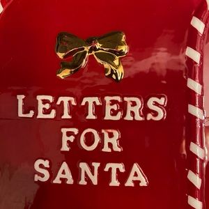 Letters for Santa Ceramic Hand painted Christmas plate